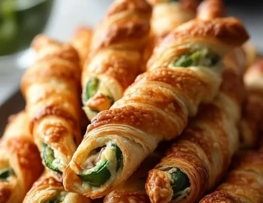 Delicious jalapeno popper twists served on a plate as a spicy snack