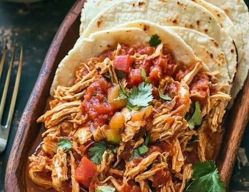 Delicious Mexican Pulled Chicken for tacos and enchiladas