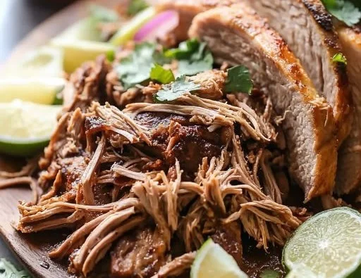 Savory slow cooker Cuban pork dish ready to enjoy, showcasing tender, flavorful meat