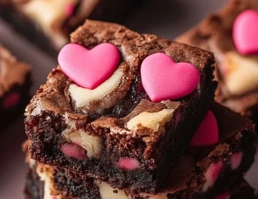 Valentine Brookies combine brownies and cookies for a sweet treat.