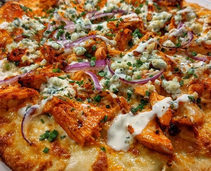 Buffalo Chicken Pizza with bold flavors and toppings