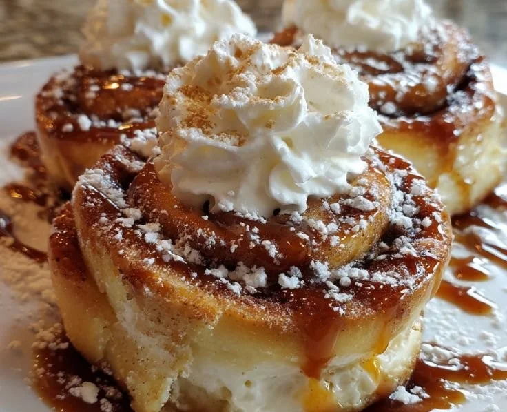 Cheesecake Chimichanga with Cinnamon Roll flavor served on a plate