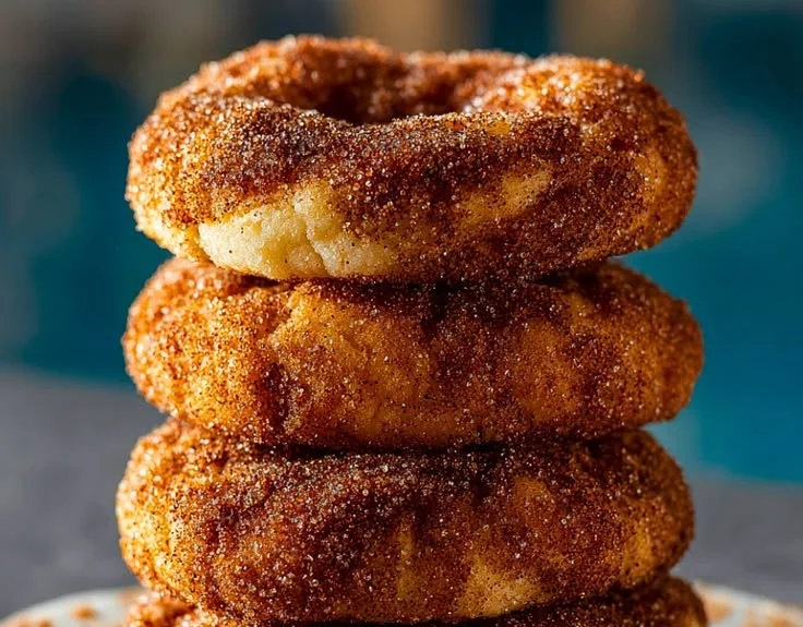 Delicious Churro Cheesecake Cookies topped with cinnamon sugar