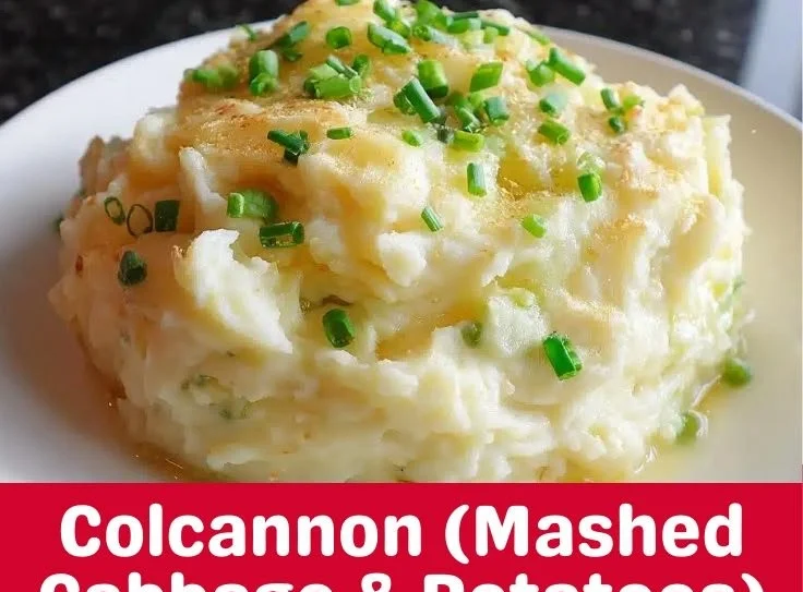Creamy colcannon made with potatoes and greens served in a bowl