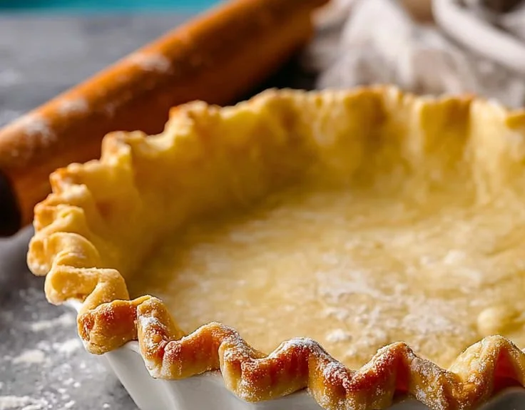 Homemade Grandma's pie crust ready for baking