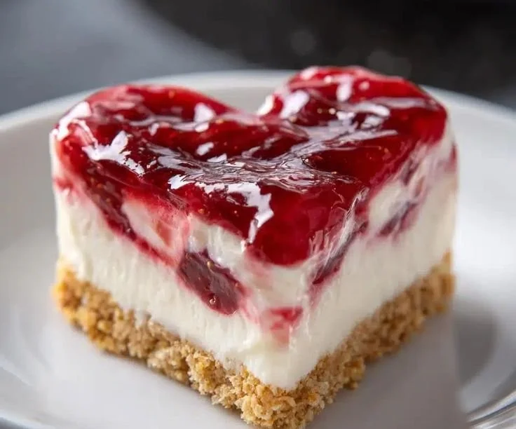 Heart-shaped no-bake desserts arranged on a plate, perfect for celebrations.