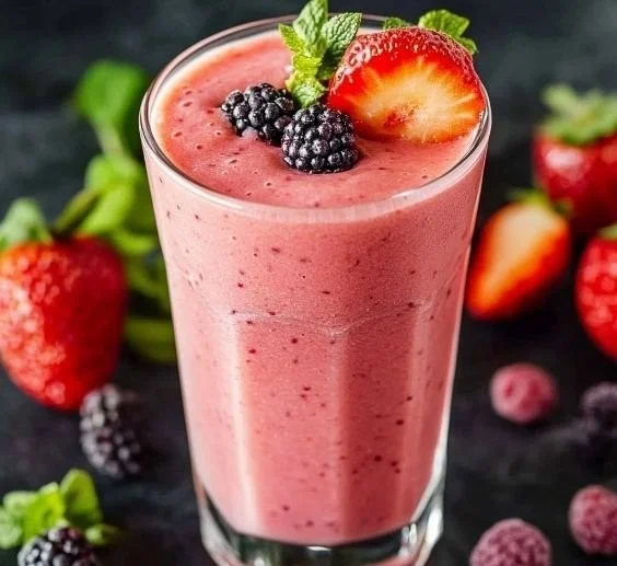 Colorful homemade fruit smoothies with fresh ingredients in glasses