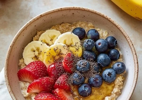 Mediterranean diet breakfast recipes featuring fresh fruits and whole grains