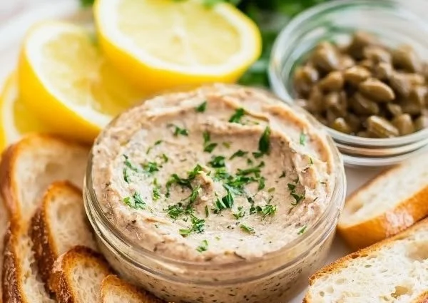 Incredible Ultimate Sardine Pâté served with toast and garnishes