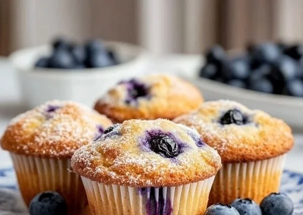 Delicious blueberry muffins inspired by Jordan Marsh's classic recipe