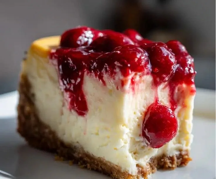 Delicious Lemon-Cranberry Christmas Cheesecake with festive toppings