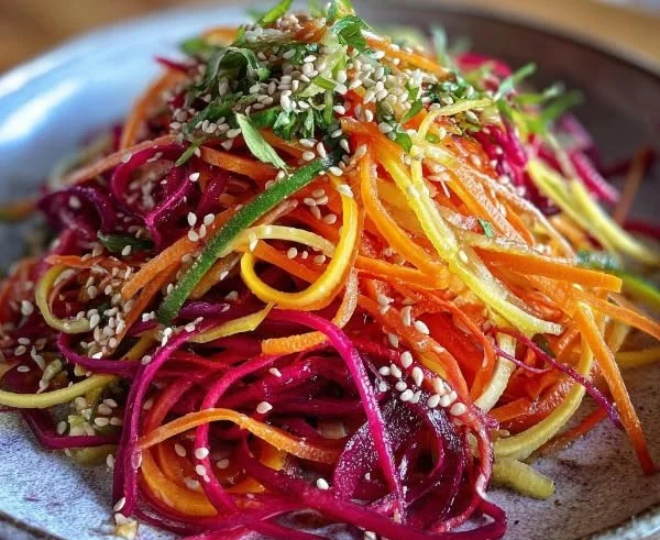Fresh Carrot Sesame Salad with vibrant carrots and sesame dressing