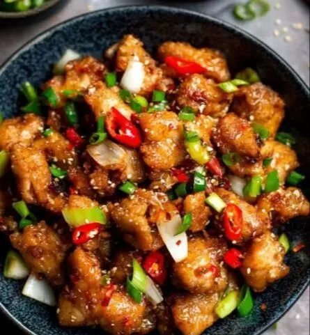 Delicious Salt and Pepper Chicken cooked to perfection.