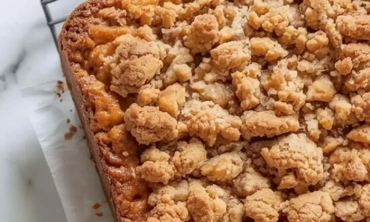 Delicious homemade Bisquick coffee cake served on a plate