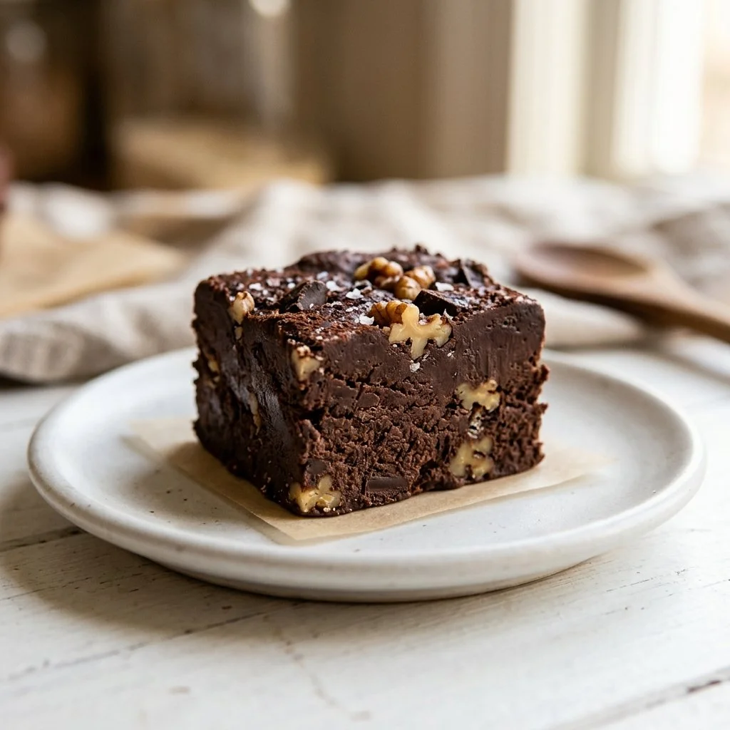 Delicious homemade chocolate fudge in a decorative dish