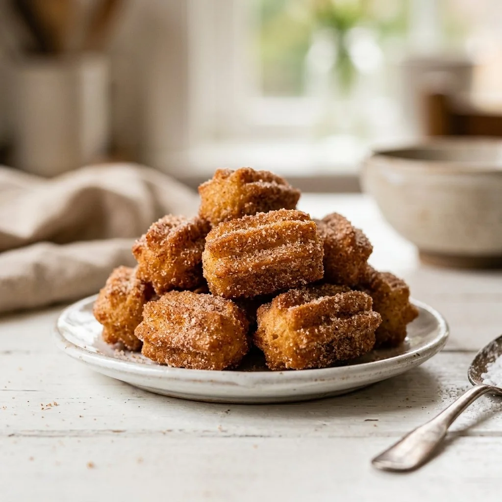 Delicious Churro Bites covered in cinnamon sugar