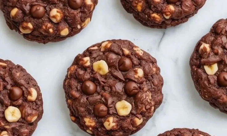 Cocoa Banana Cookies baked with chickpeas for a nutritious dessert option