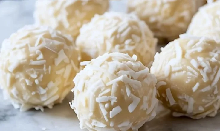 Homemade Coconut Almond Truffles inspired by Almond Joy for holiday treats