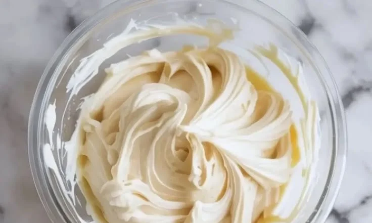 Delicious Coconut Buttercream Frosting spread on a cake