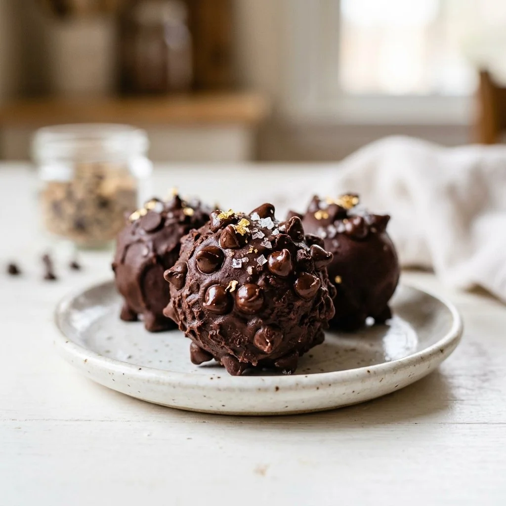 Delicious homemade cookie dough truffles ready to enjoy
