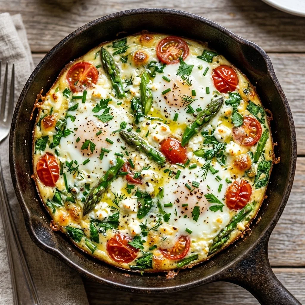 Healthy Egg White Frittata with vegetables served on a plate