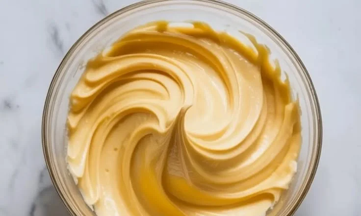 Delicious Honey Buttercream Frosting spread on a cupcake