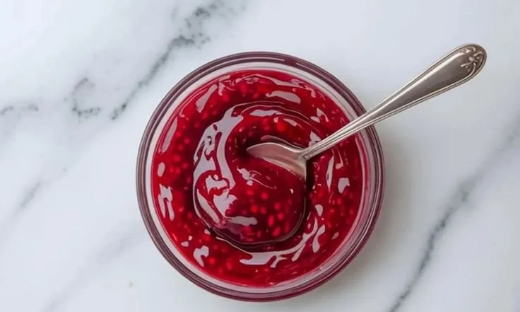 Delicious Raspberry Cake Filling recipe with fresh raspberries