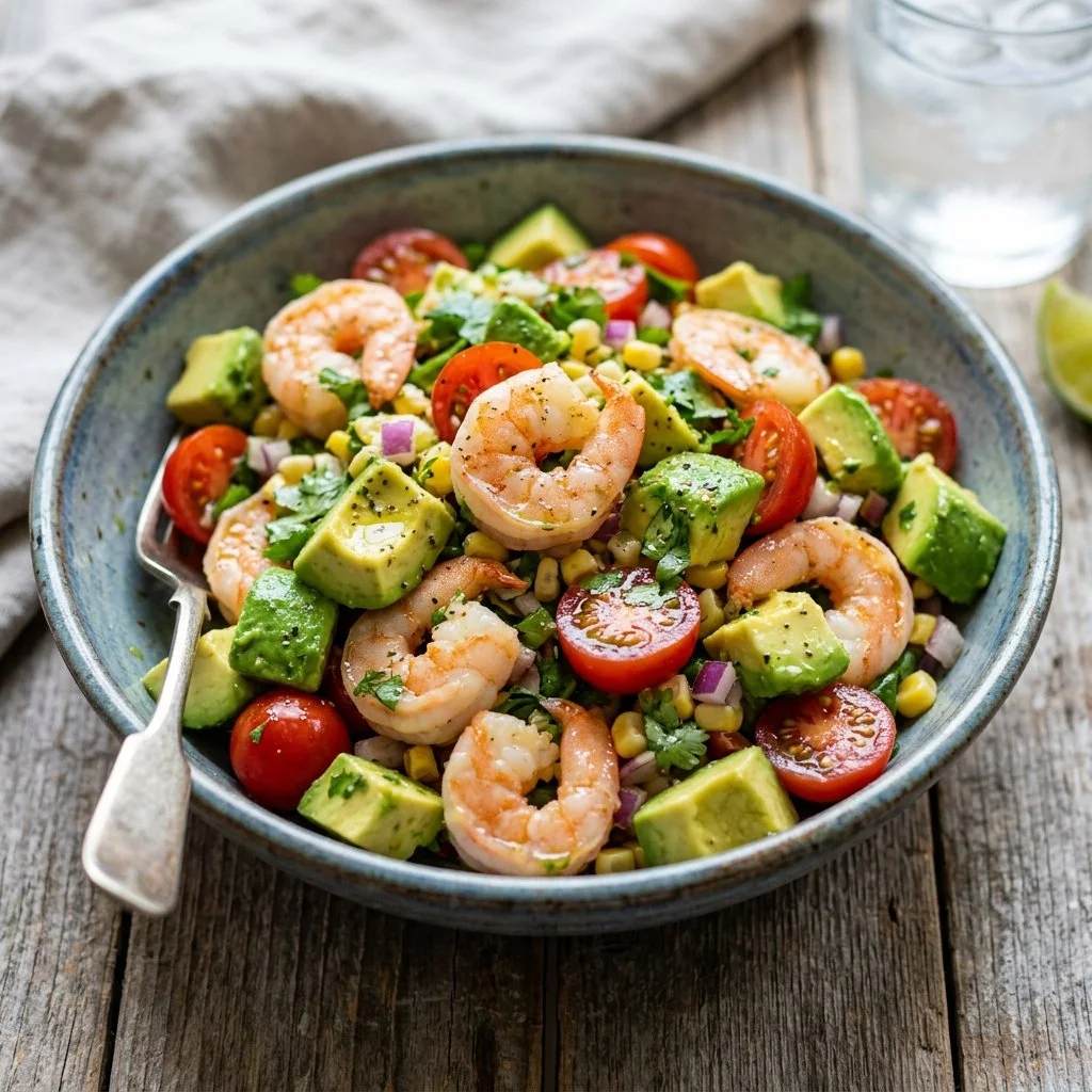 Delicious Shrimp Avocado Salad with fresh ingredients and vibrant colors