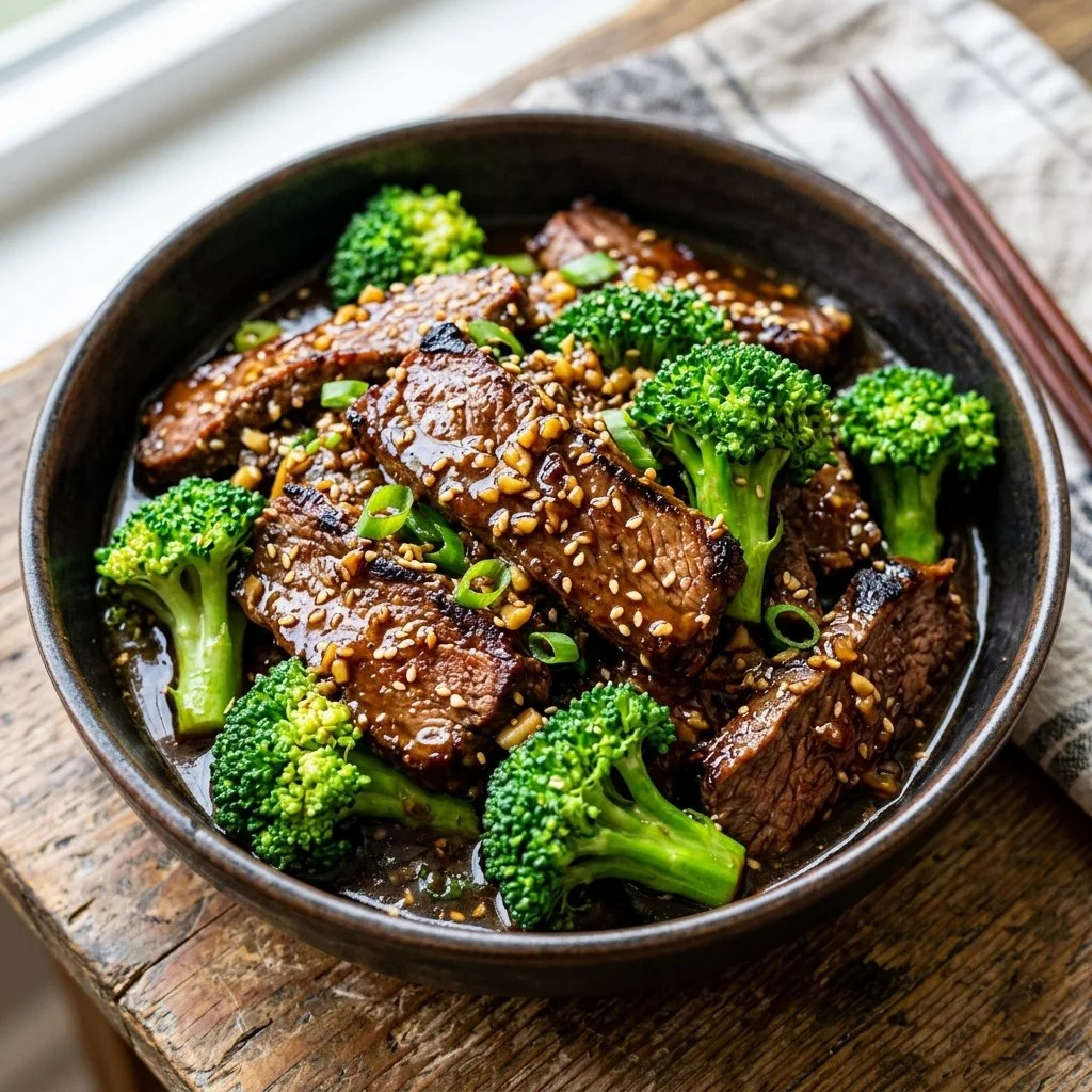 Delicious Beef and Broccoli served on a plate with vibrant vegetables