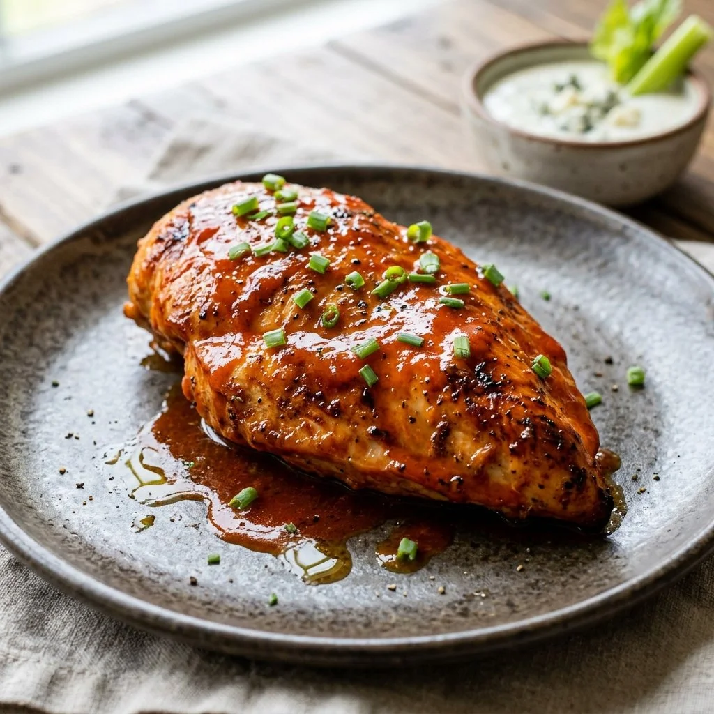 Delicious Buffalo Chicken Breast dish served with sauce