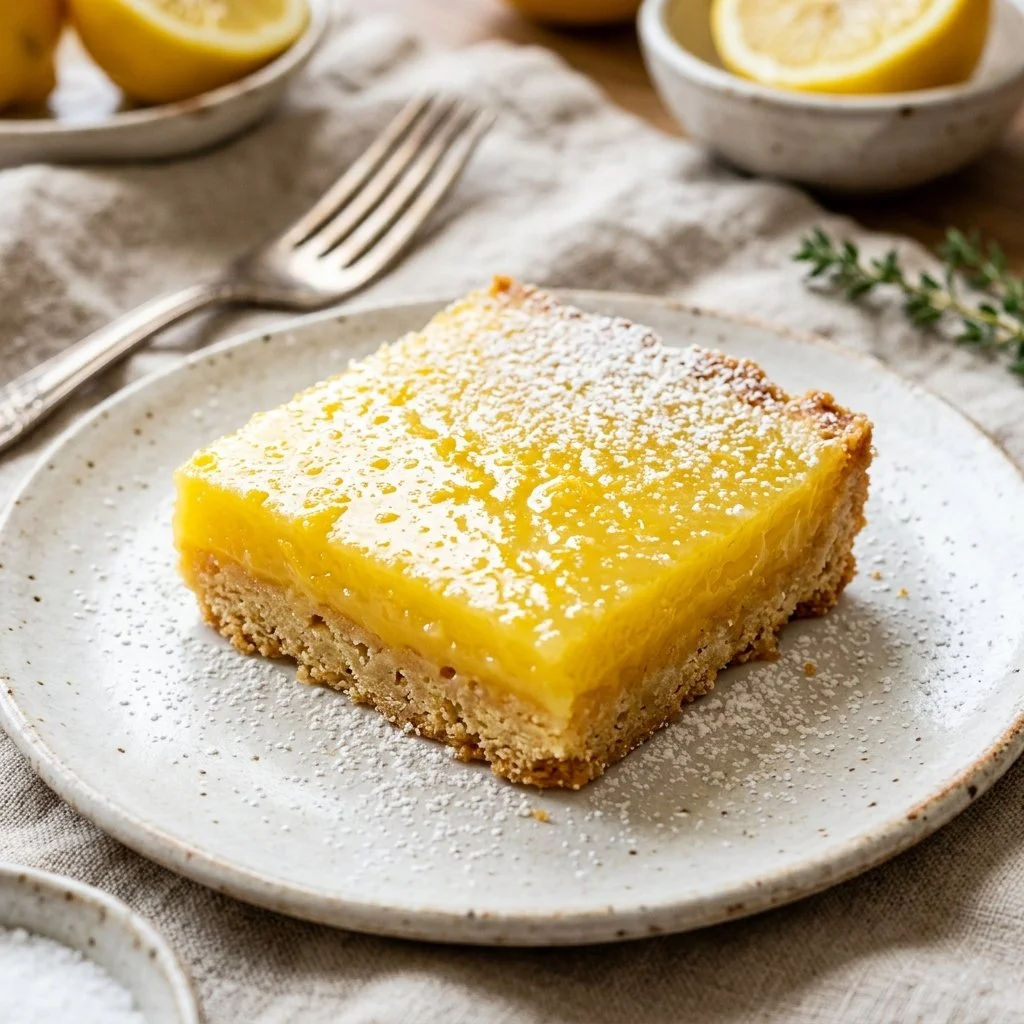 Delicious lemon bars with a buttery crust and vibrant lemon filling.
