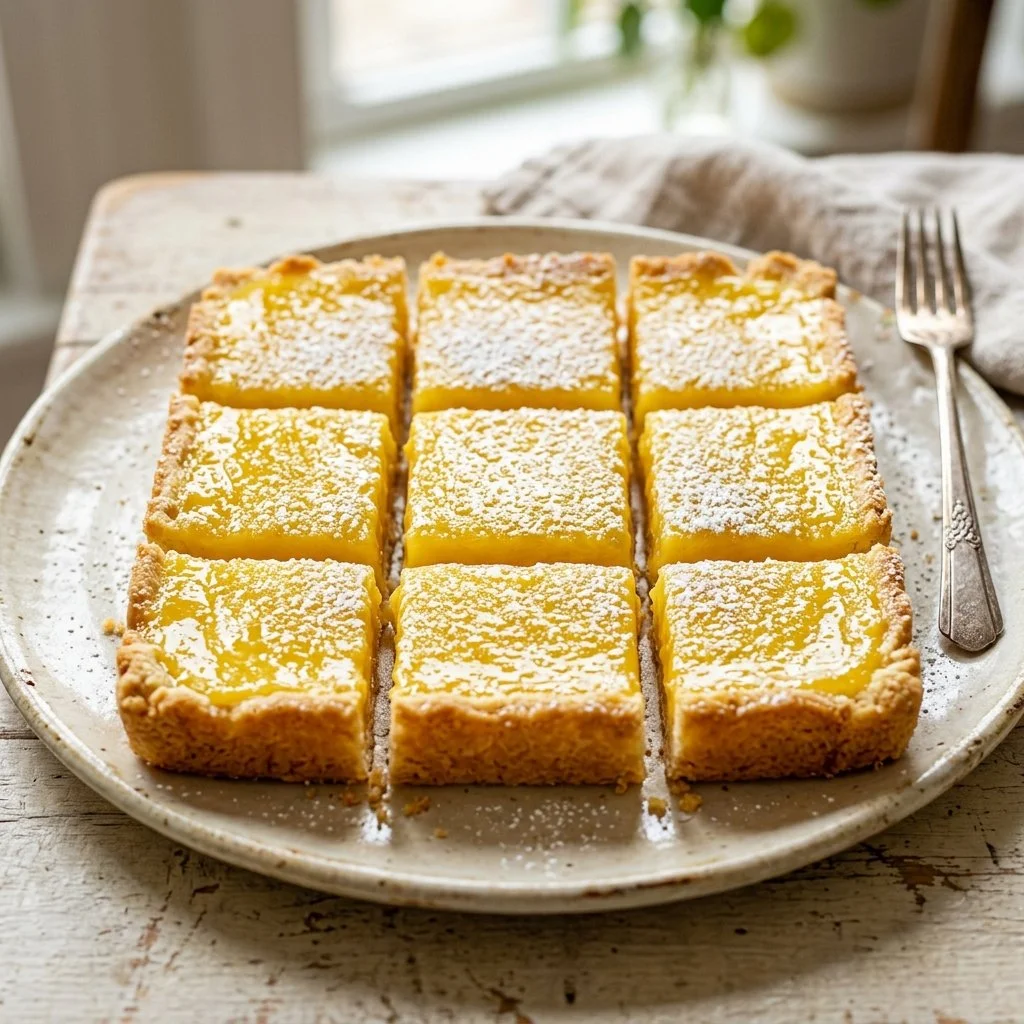 Delicious homemade lemon bars with a crispy crust and zesty lemon filling