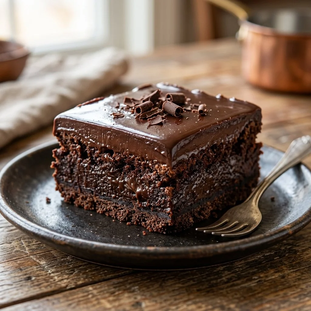 Delicious Mississippi Mud Pie topped with chocolate and whipped cream
