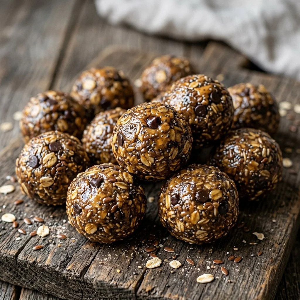 No-bake energy balls made with oats, nuts, and honey for a nutritious snack.