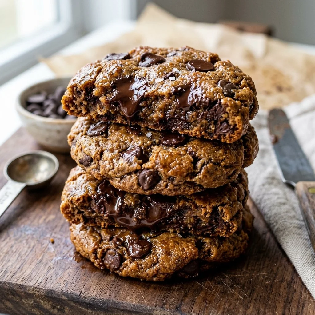 Delicious Paleo Chocolate Chip Cookies made with healthy ingredients.