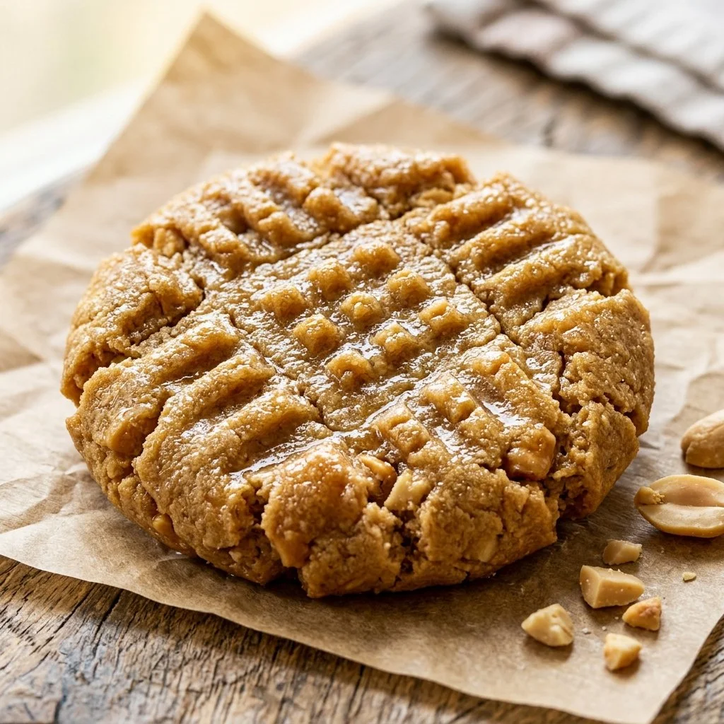 Freshly baked Peanut Butter Cookies on a cooling rack
