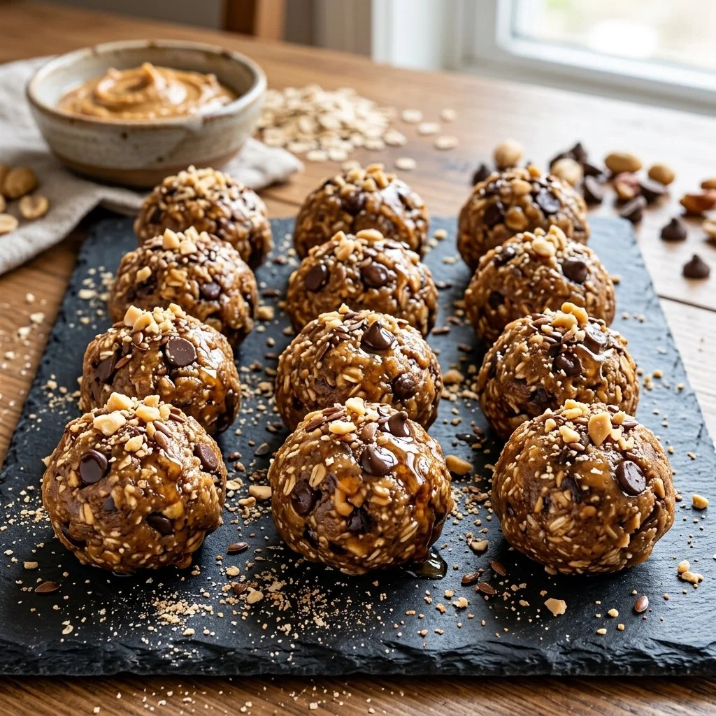 Delicious and healthy peanut butter protein balls for a nutritious snack