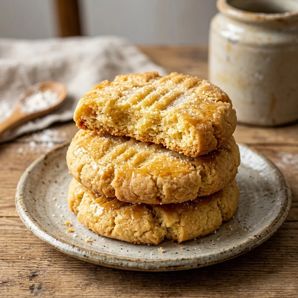 Delicious homemade shortbread cookies on a plate