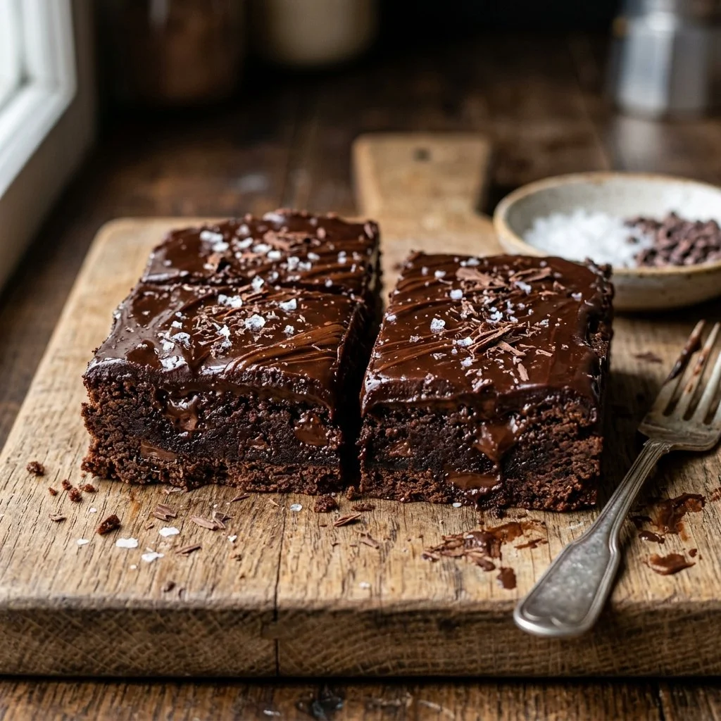 Delicious homemade Chocolate Shortbread Bars on a white plate