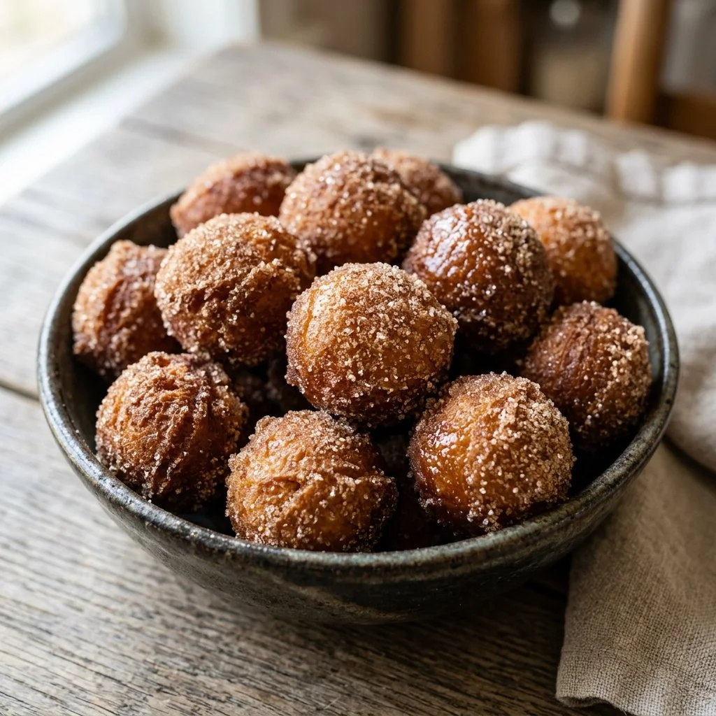 Delicious cinnamon sugar donut holes, a perfect sweet treat
