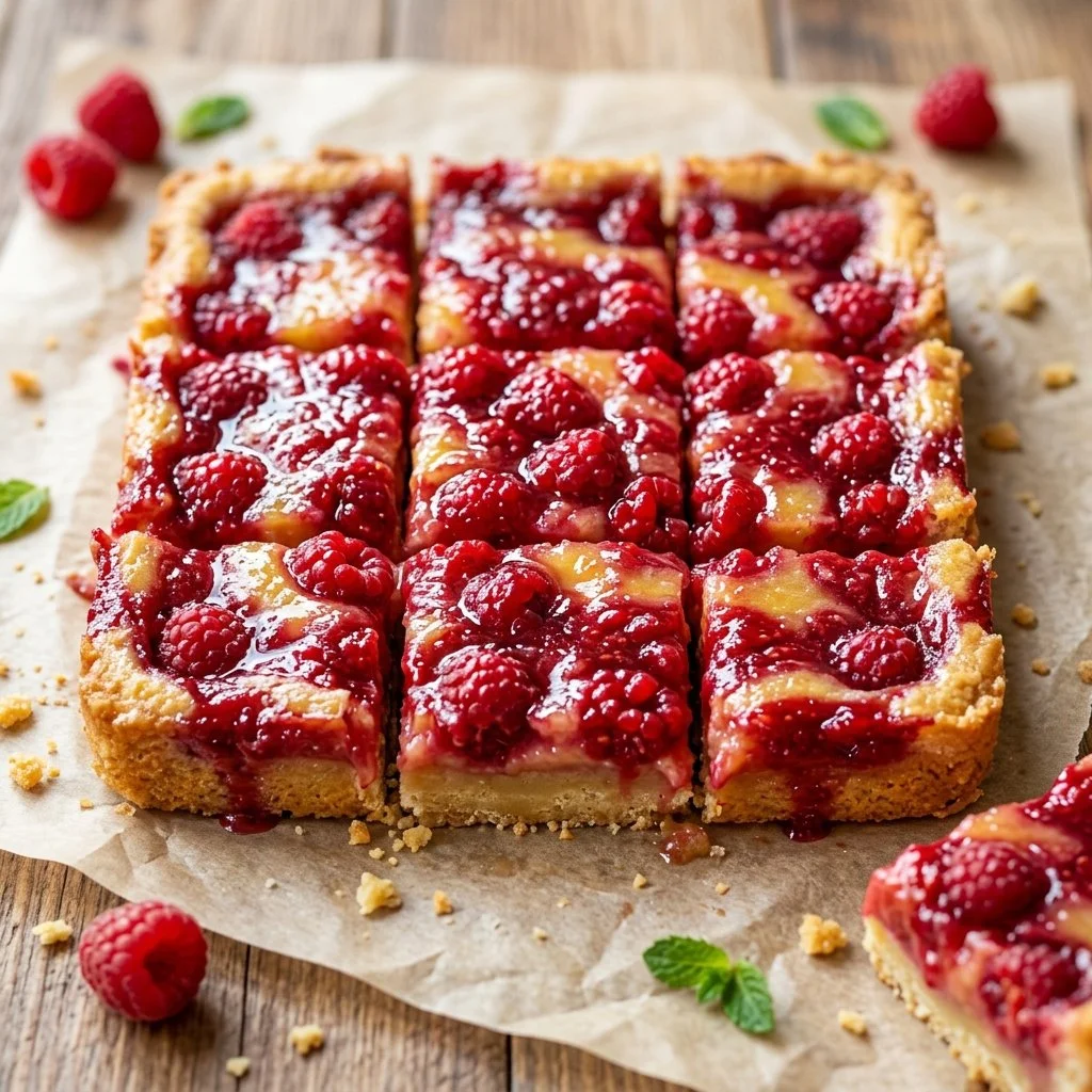 Delicious Lemon Raspberry Bars with a refreshing citrus and berry flavor