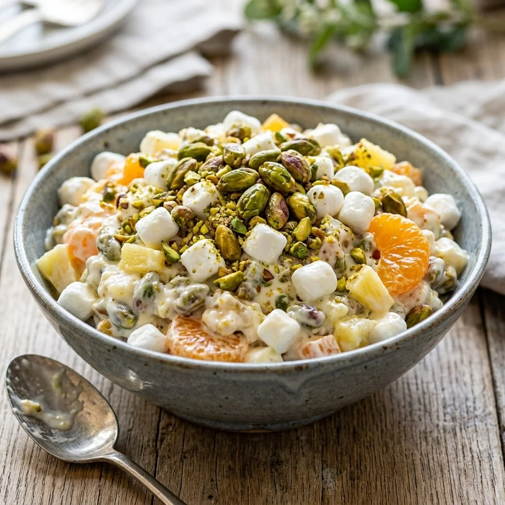 Vibrant Pistachio Dream Salad with fresh ingredients and crunchy pistachios