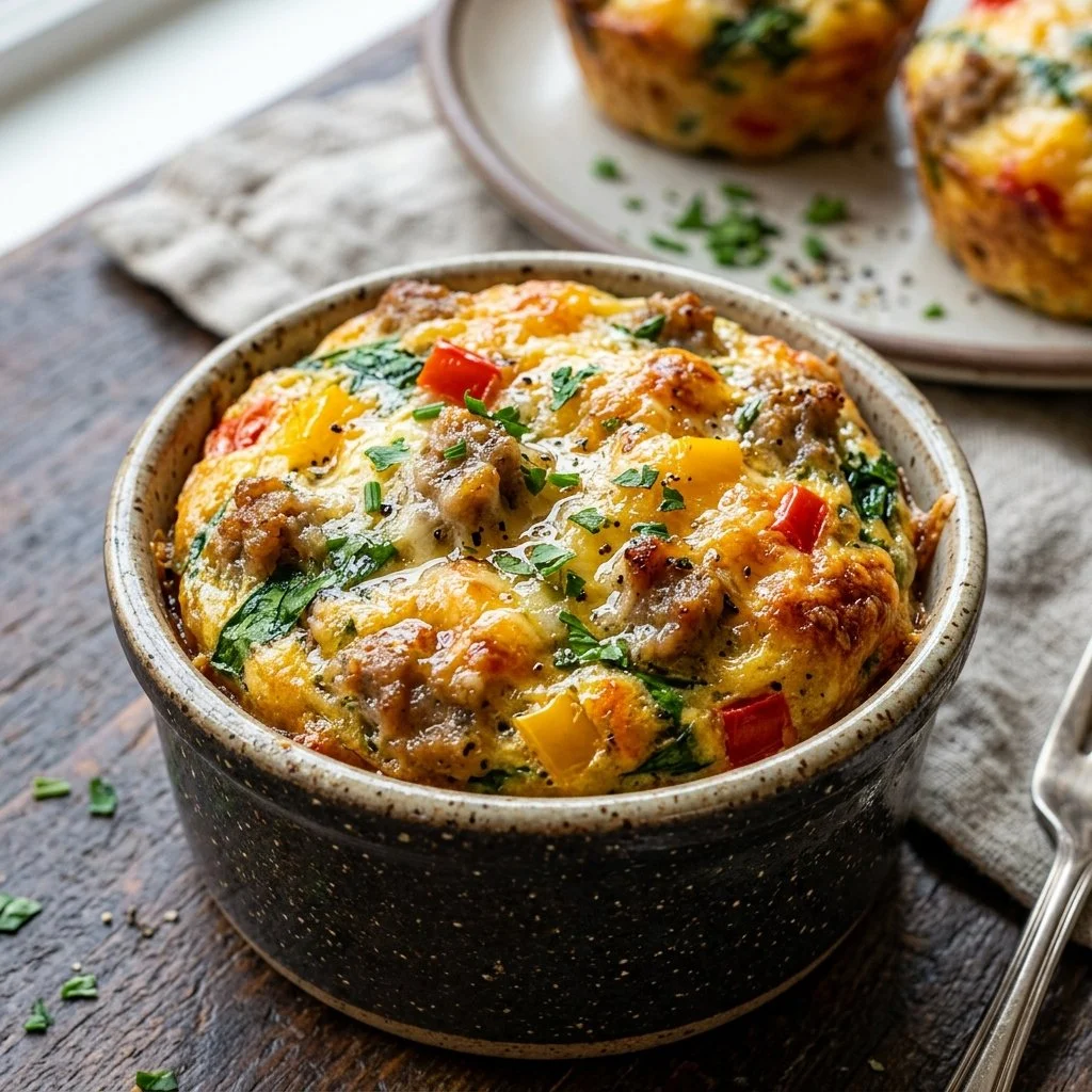 Delicious and healthy Turkey Egg Muffins made with fresh ingredients